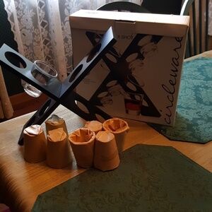 VODKA set with wooden stand  2.5 oz.